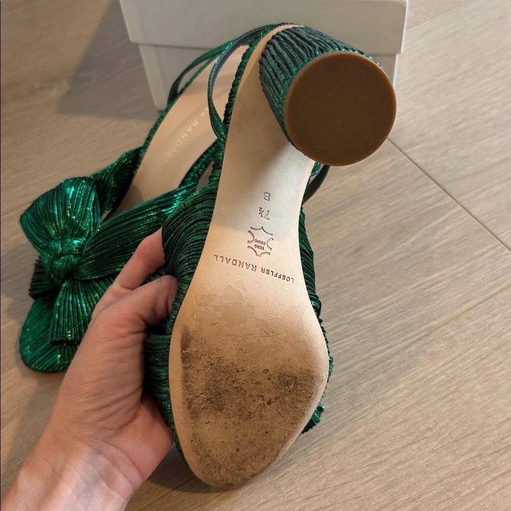 Loeffler Randall Camellia Green Knot Mules - Picture 5 of 5